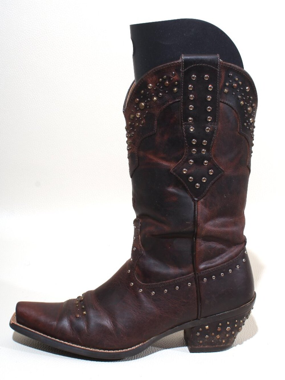 Ariat Women’s Studded Brown Leather Cowgirl Western Boots Size 9B - Picture 2 of 10